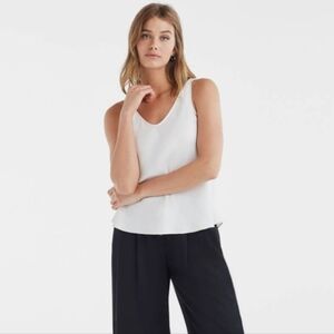 Vetta Capsule Textured Shell Ivory Top Size XL